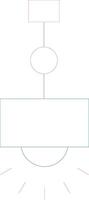 Hanging Lamp Creative Icon Design vector
