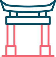 diseño de icono creativo de puerta torii vector