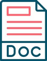 Doc File Format Creative Icon Design vector