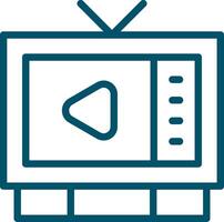 Watching TV Creative Icon Design vector