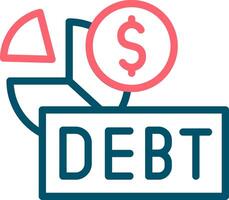 Debt Creative Icon Design vector