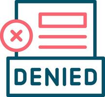 Denied Creative Icon Design vector