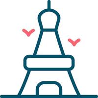 Eiffel Tower Creative Icon Design vector