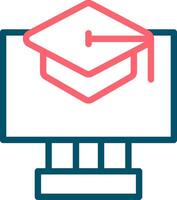 Online Courses Creative Icon Design vector