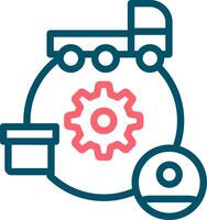 Supply Chain Creative Icon Design vector