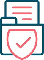 Secured Backup Creative Icon Design vector