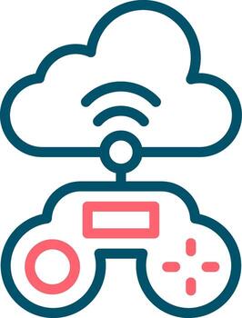 Cloud Game Creative Icon Design vector