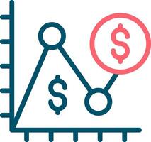 Average Dollar Sale Creative Icon Design vector