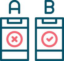 AB Testing Creative Icon Design vector