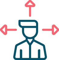 Outsource Management Creative Icon Design vector