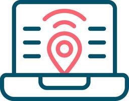 Digital Nomad Hub Creative Icon Design vector