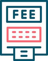 ATM Fees Creative Icon Design vector