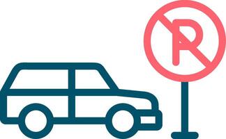 No Parking Creative Icon Design vector