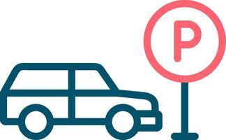 Taxi Parking Creative Icon Design vector