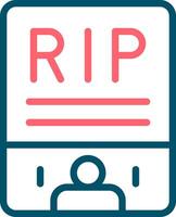 Obituary Creative Icon Design vector