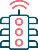 Smart Traffic Light Creative Icon Design vector