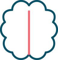 Human Brain Creative Icon Design vector