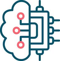 Brain Circuit Creative Icon Design vector
