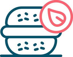 Vegan Burger Creative Icon Design vector