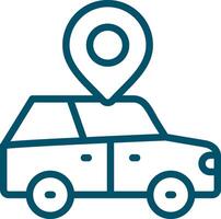 Car Location Creative Icon Design vector