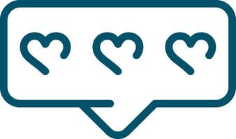 Comment Heart Creative Icon Design vector