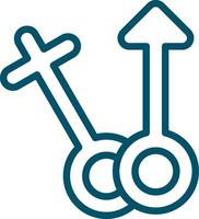 Venus-Mars Creative Icon Design vector