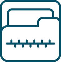 Zip Folder Creative Icon Design vector