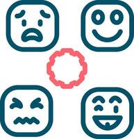 Perceiving Emotions Creative Icon Design vector