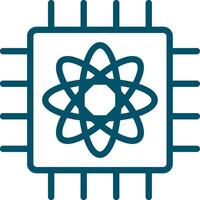 Quantum Computer Creative Icon Design vector