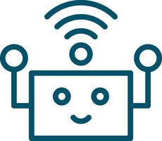 Robot Assistant Creative Icon Design vector