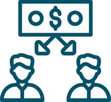 Peer to Peer Lending Creative Icon Design vector