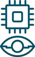 Eye Augmentation Creative Icon Design vector