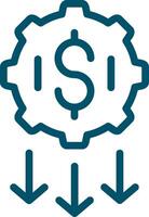 Low Startup Cost Creative Icon Design vector