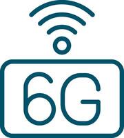 6G Network Creative Icon Design vector
