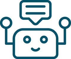 Chatbot Creative Icon Design vector