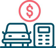 Car Loan Calculator Creative Icon Design vector