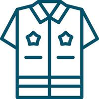 Police Uniform Creative Icon Design vector