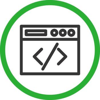 diseño de icono creativo de codificación vector