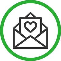 diseño de icono creativo de carta de amor vector