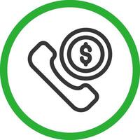 Phone Call Creative Icon Design vector