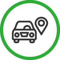 Car Location Creative Icon Design vector