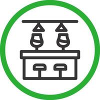 Bar Counter Creative Icon Design vector