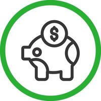 Piggy Bank Creative Icon Design vector