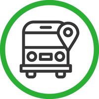 School Bus Creative Icon Design vector