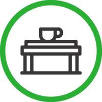 diseño de icono creativo de mesa de café vector