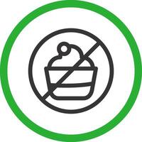 No Sweets Creative Icon Design vector