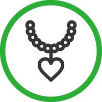 diseño de icono creativo de collar de perlas vector