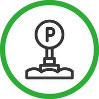 Parking Sign Creative Icon Design vector