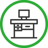 Office Table Creative Icon Design vector