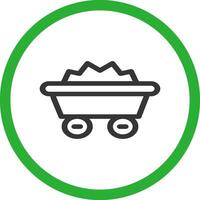 Mine Cart Creative Icon Design vector